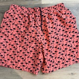Flamingo Print Shorts - Pink
